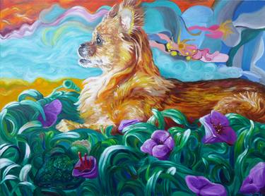 Print of Figurative Dogs Paintings by Florin Iftimie