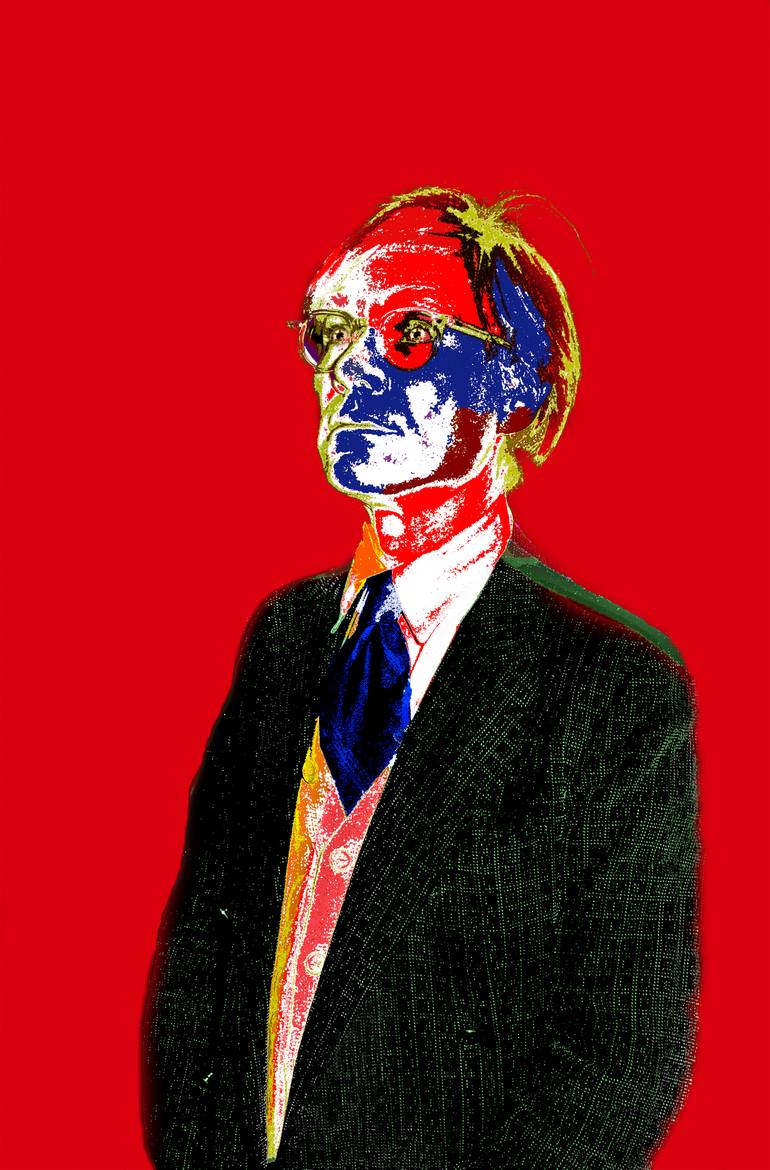 ANDY WARHOL ON RED - Limited Edition of 15 Photography by James