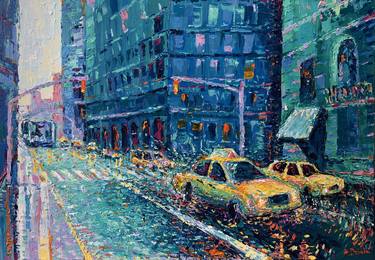 Original Impressionism Cities Paintings by Adriana Dziuba