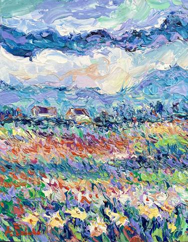 Original Impressionism Landscape Paintings by Adriana Dziuba