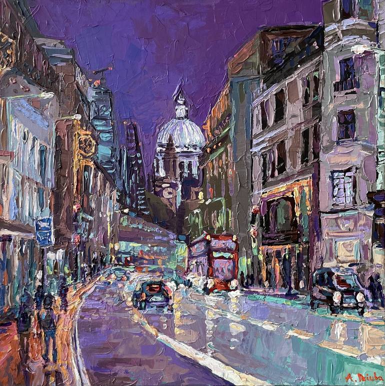 Print of Expressionism Cities Paintings by Adriana Dziuba