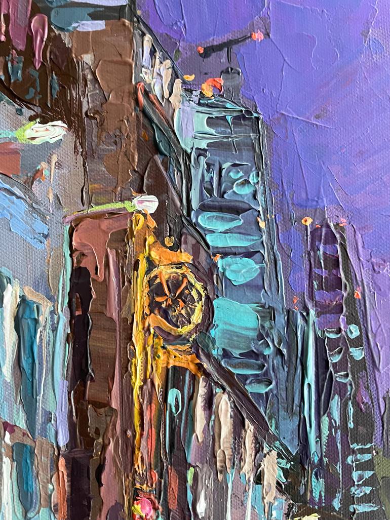 Original Expressionism Cities Painting by Adriana Dziuba