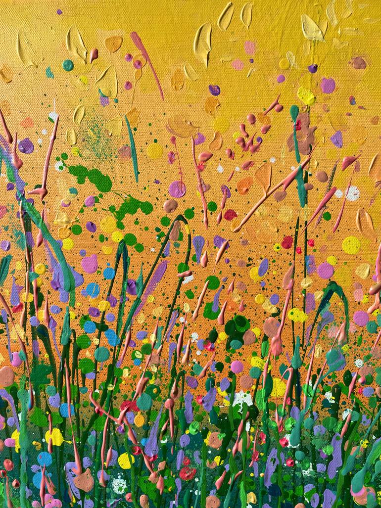 Original Abstract Expressionism Floral Painting by Adriana Dziuba