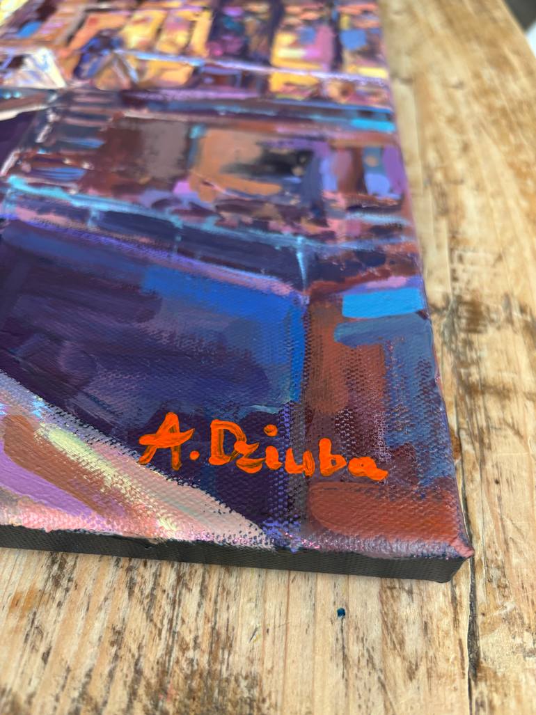 Original Contemporary Cities Painting by Adriana Dziuba