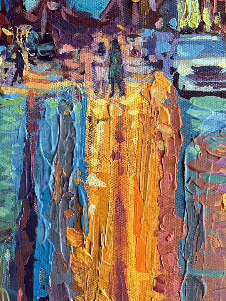Original Contemporary Cities Painting by Adriana Dziuba