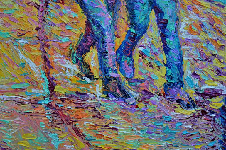 Original Expressionism Landscape Painting by Adriana Dziuba