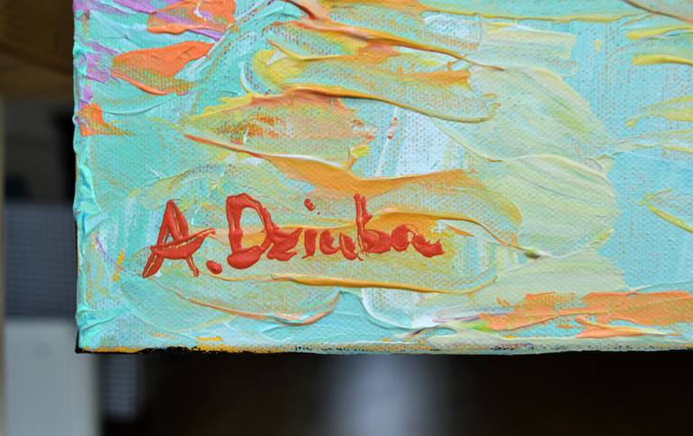 Original Expressionism Landscape Painting by Adriana Dziuba