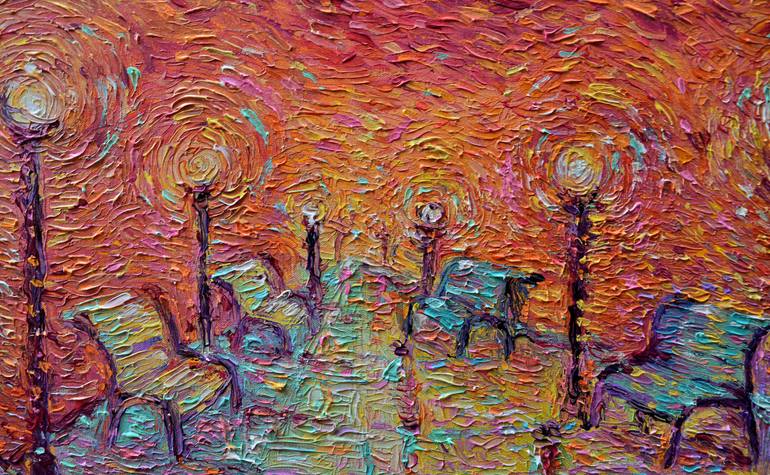 Original Expressionism Landscape Painting by Adriana Dziuba