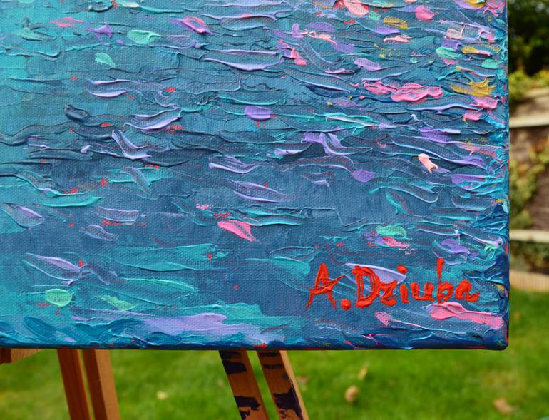 Original Abstract Expressionism Landscape Painting by Adriana Dziuba