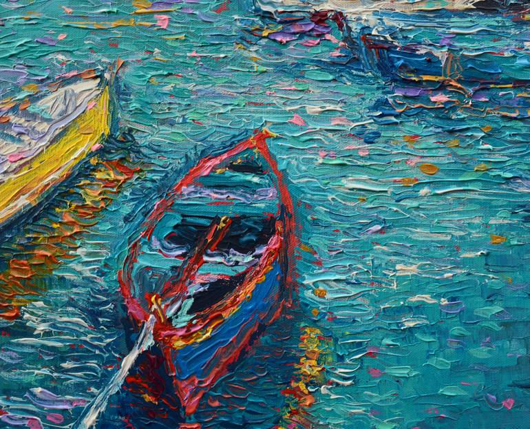 Original Abstract Expressionism Landscape Painting by Adriana Dziuba