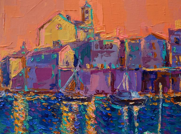 Original Expressionism Landscape Painting by Adriana Dziuba