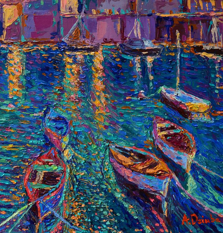 Original Expressionism Landscape Painting by Adriana Dziuba