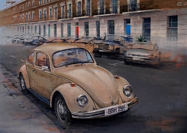 Original Figurative Car Paintings by José Vicente Cascales Mascarell