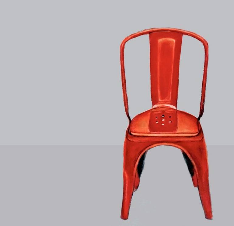 Tolix A Chair (Iconic Chairs Collection) Painting by Jonathan Rozo Saatchi Art