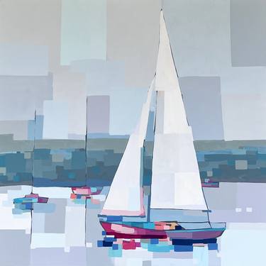 Original Boat Paintings by Alma Ramirez