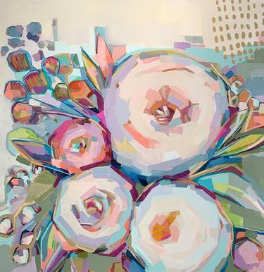 Print of Abstract Floral Paintings by Alma Ramirez