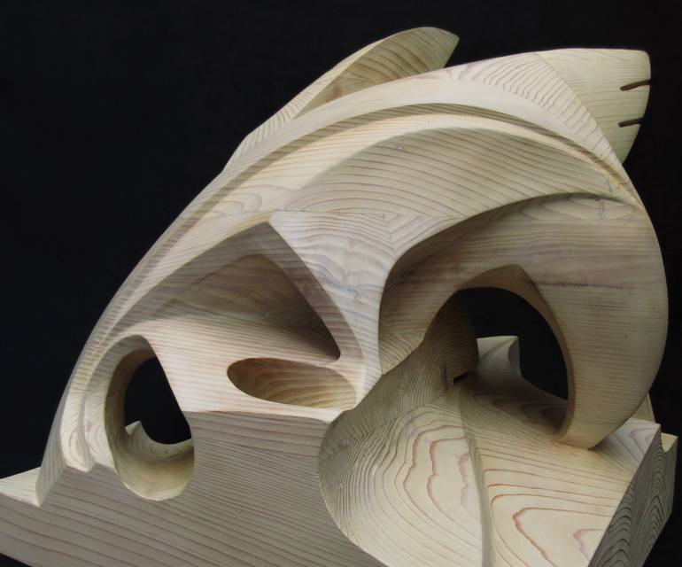 Original Geometric Abstract Sculpture by Gábor Borbély