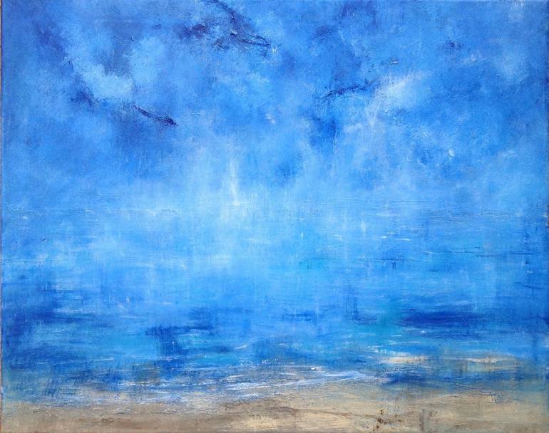 Original Abstract Beach Painting by Tina Hiles