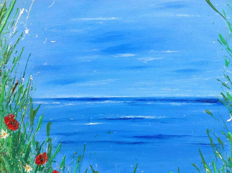 Original Impressionism Seascape Painting by Tina Hiles