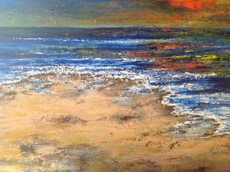 Original Impressionism Seascape Painting by Tina Hiles