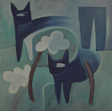 Print of Cats Paintings by Jose Antonio Torres