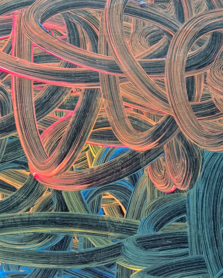 Original Abstract Expressionism Abstract Painting by Arya S P