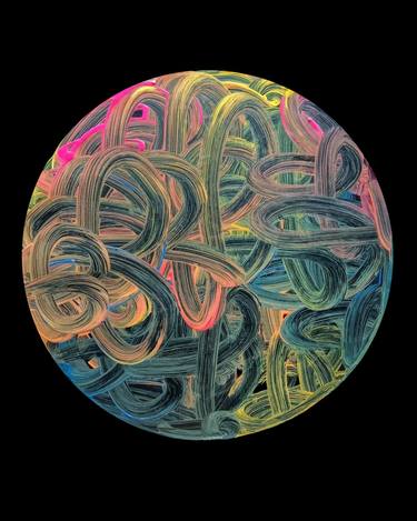 Original Abstract Expressionism Abstract Painting by Arya S P