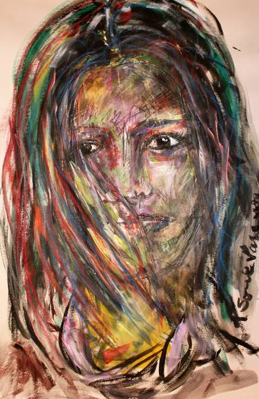 Print of Abstract Expressionism Portrait Paintings by Toshio Sone Vasquez