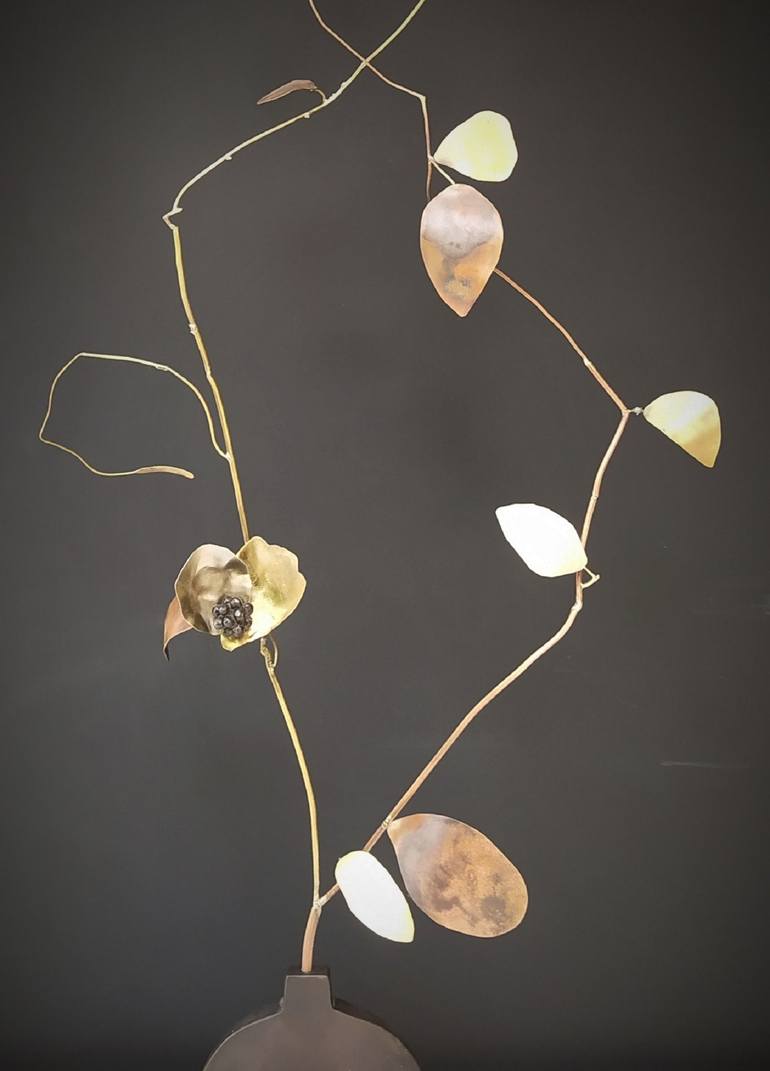 Original Minimalism Floral Sculpture by Anna Andreadi