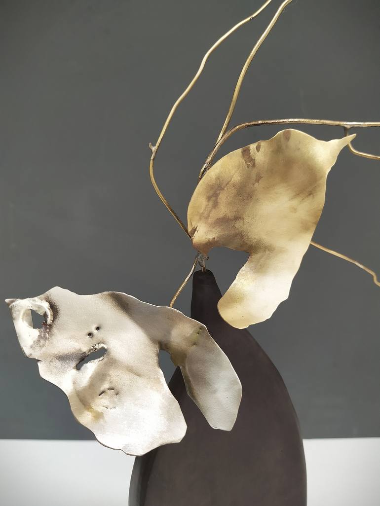 Original Figurative Floral Sculpture by Anna Andreadi