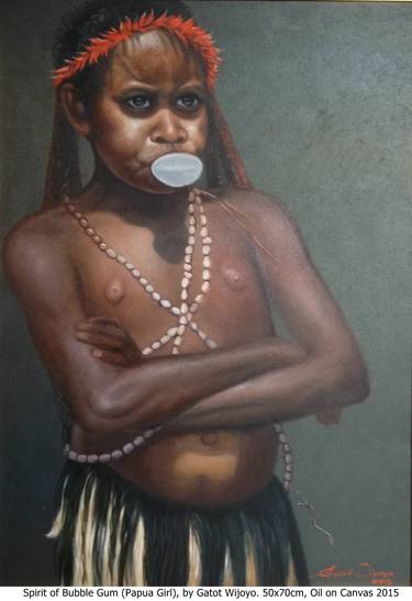 Original Portrait Painting by Gatot Wijoyo