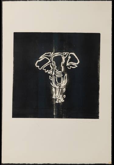 Original Abstract Expressionism Animal Printmaking by Annette Moeller