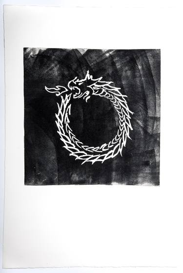 Original Abstract Fantasy Printmaking by Annette Moeller