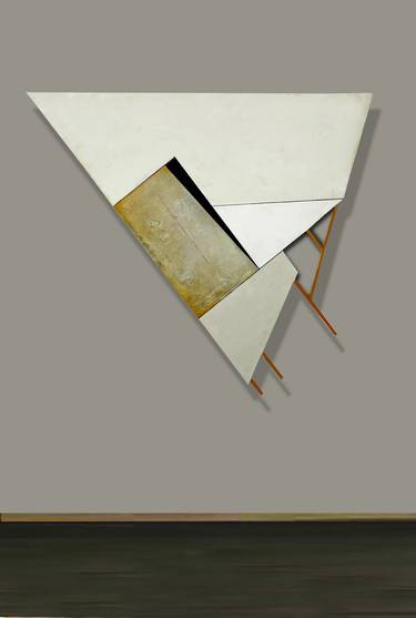 Original Geometric Abstract Sculpture by Juliet Vles