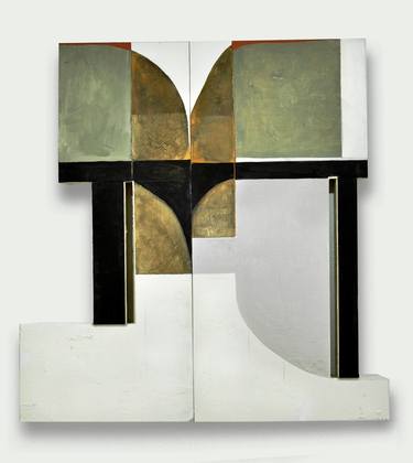 Original Geometric Abstract Sculpture by Juliet Vles