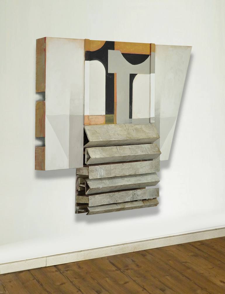 Original Geometric Abstract Sculpture by Juliet Vles