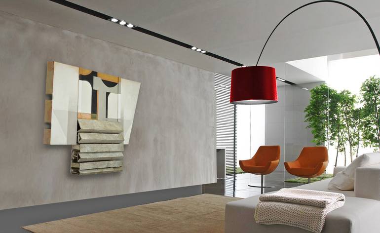 Original Geometric Abstract Sculpture by Juliet Vles