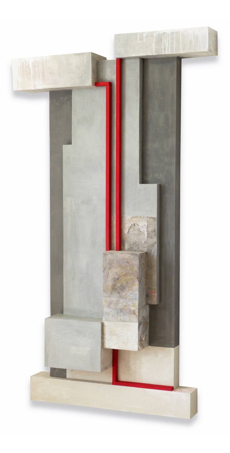 Original geometric Abstract Sculpture by Juliet Vles