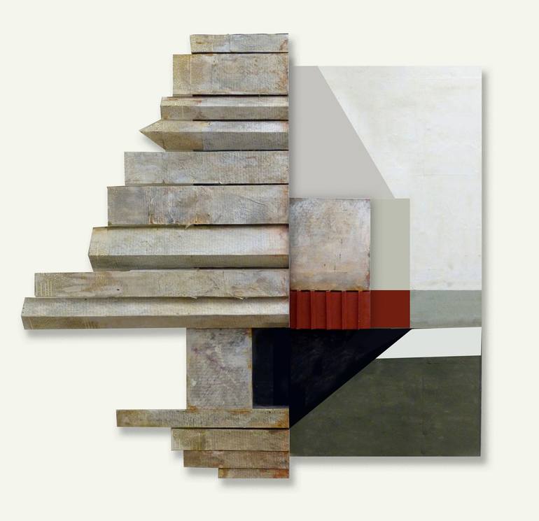 Original geometric Abstract Sculpture by Juliet Vles