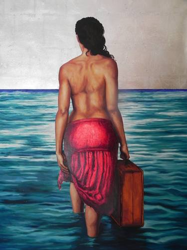 Original Figurative Women Paintings by Carlos Ruiz