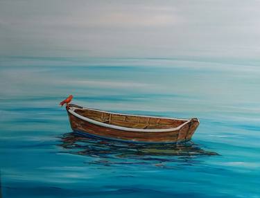 Original Fine Art Boat Paintings by Sheila Carey