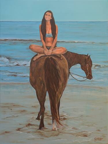 Original Figurative Horse Paintings by Sheila Carey