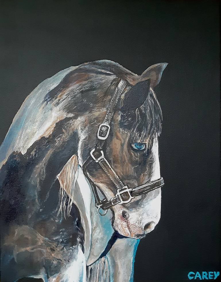 Original Fine Art Horse Painting by Sheila Carey