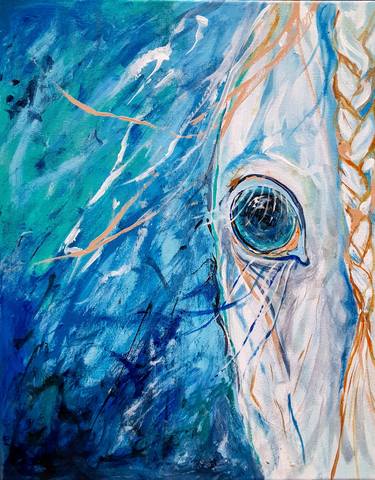 Original Abstract Horse Paintings by Sheila Carey