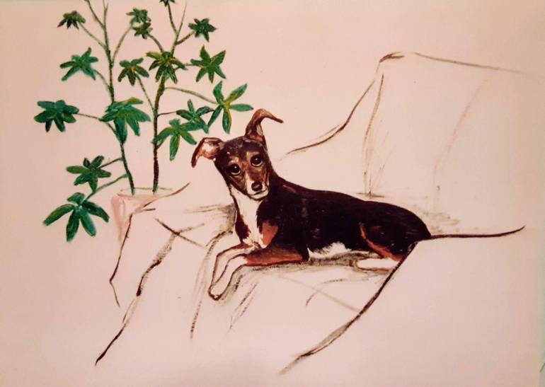 Original Modernism Animal Painting by Sheila Carey