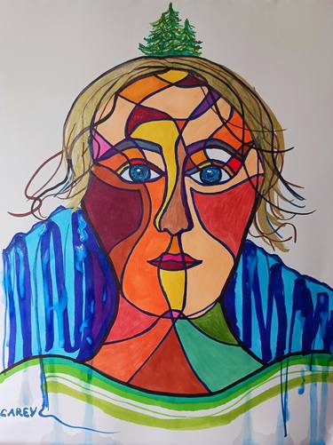 Original Abstract Expressionism Portrait Paintings by Sheila Carey