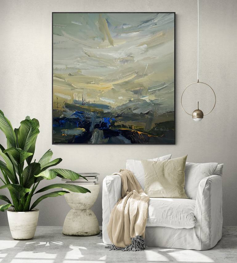 Original Abstract Landscape Painting by Nazarii Medvid