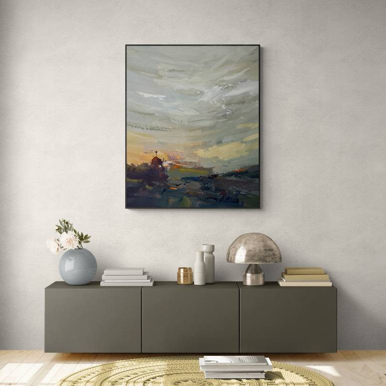 Original Abstract Landscape Painting by Nazarii Medvid