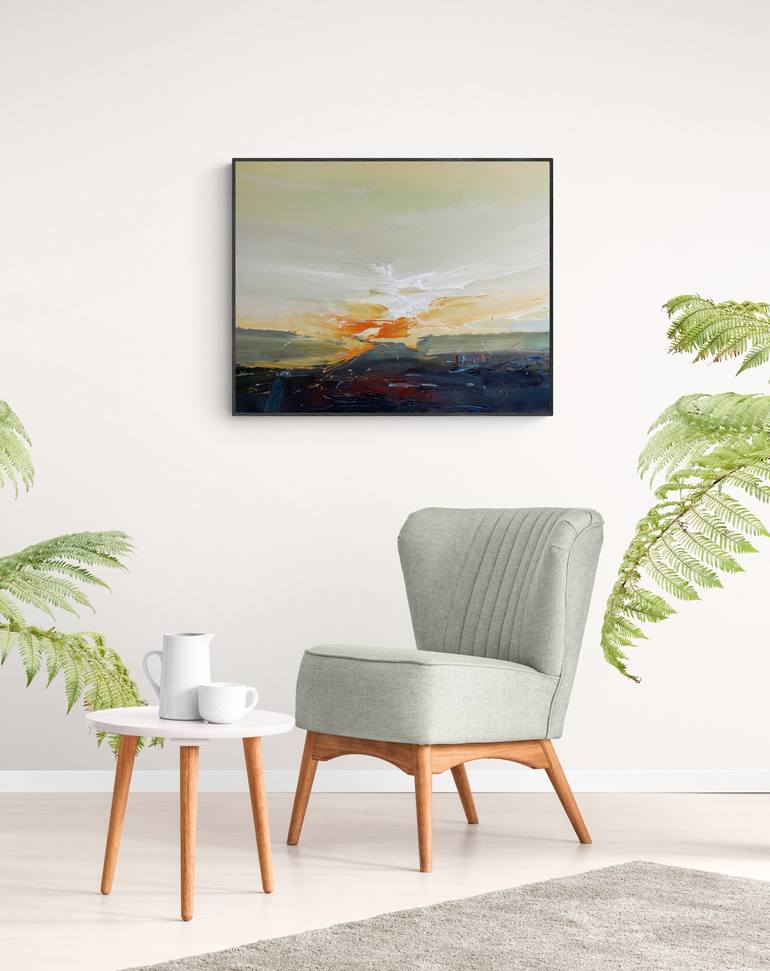 Original Abstract Landscape Painting by Nazarii Medvid