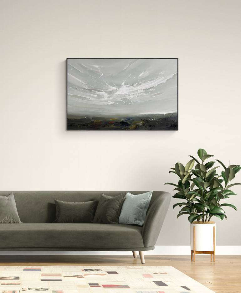 Original Abstract Landscape Painting by Nazarii Medvid